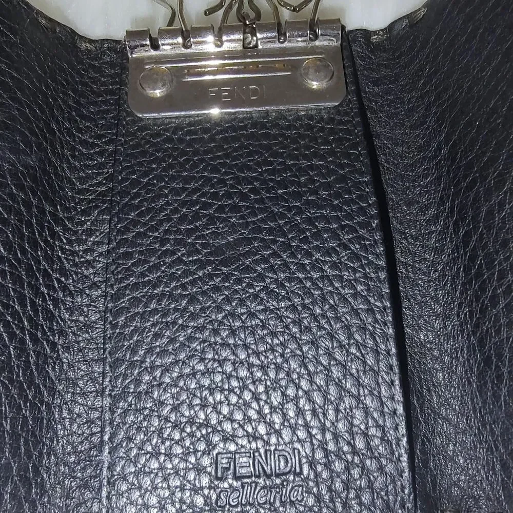 Fendi Selleria leather keyholder case EUC